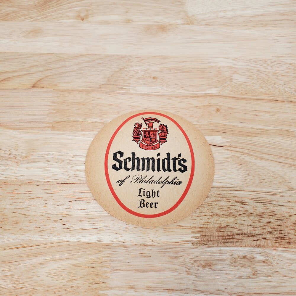 4 Schmidt's of Philadelphia Light Beer Coasters Vintage Lot New Old Stock